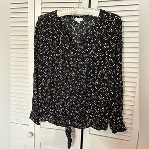 J. Jill lightweight rayon crepe popover blouse